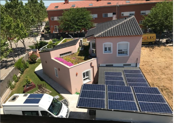 Vista aérea de la casa